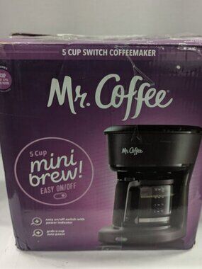Mr. Coffee 5-Cup Programmable Coffee Maker, 25 oz. Mini Brew